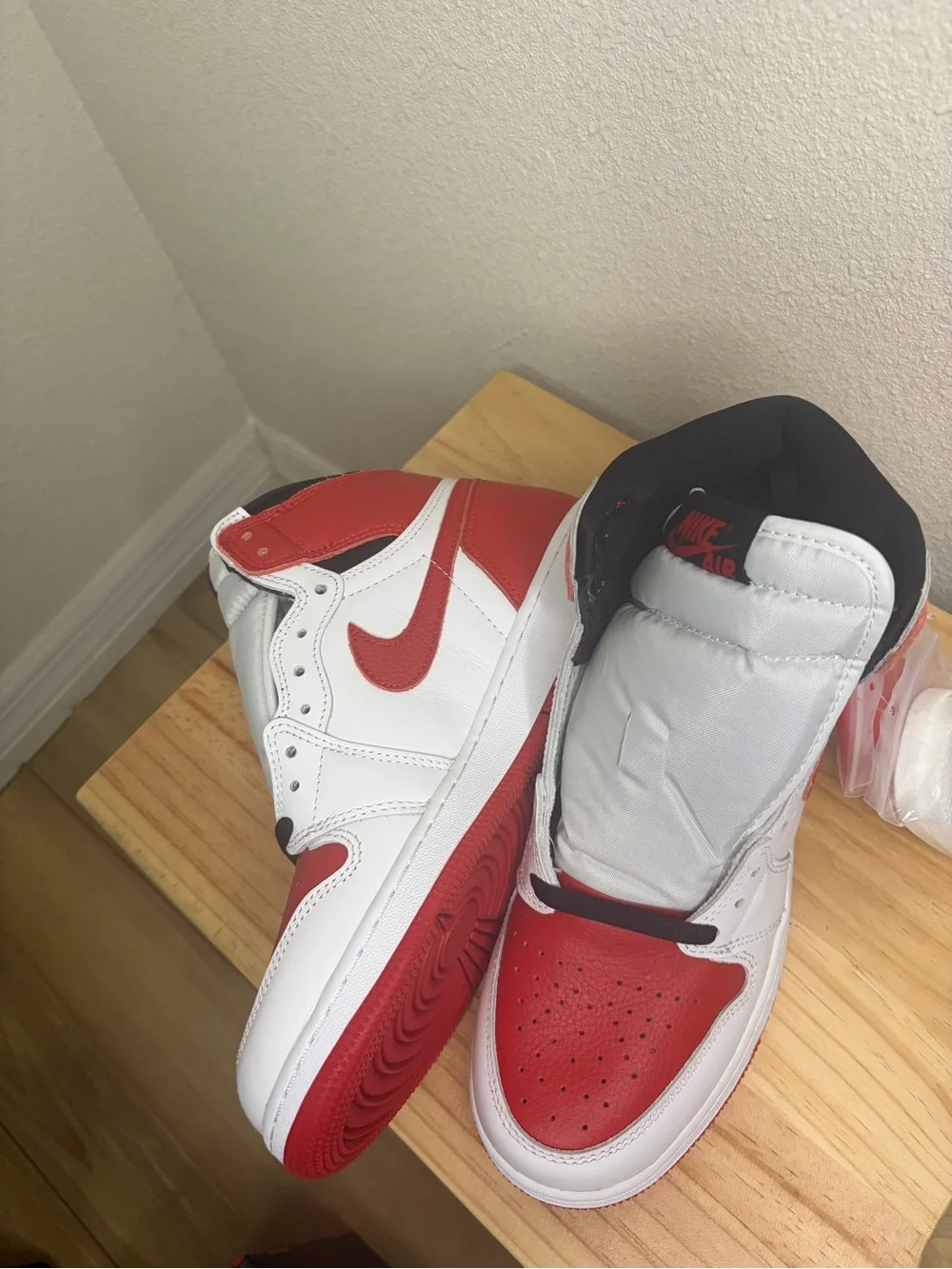 Nike White & Red High-Top Sneakers - Picture 4 of 13